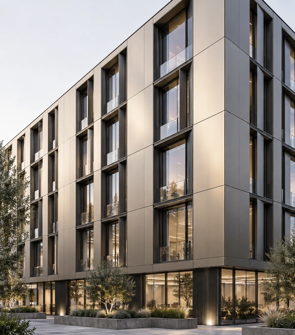 Concept rendering of an aluminium panel facade